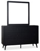 Milan Bedroom Dresser Mirror - Black | Miroir de commode de chambre à coucher Milan - noir