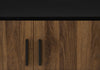 Elle 72" Rustic TV Stand with Storage and Cable Management for TVs up to 80"- Dark Brown and Black | Meuble pour téléviseur rustique Elle de 72 po avec rangement et système de gestion des câbles pour téléviseurs jusqu’à