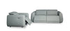 Gianna 76" Genuine Leather Power Reclining Sofa with Power Headrests and USB Ports - Spa Blue | Sofa à inclinaison électrique Gianna de 76 po en cuir véritable avec appuie-têtes électriques et ports USB - bleu spa