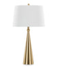 Alison 30" Metal Table Lamp with White Linen - Gold | Lampe de table Alison de 30 po en métal avec lin blanc - doré