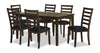 Devon 7pc Dining Set with Table & 6 Chairs - 60\"W, Wood  - Dark Brown
