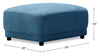 Voyage Modular Fabric Ottoman – Blue | Pouf modulaire Voyage en tissu - bleu