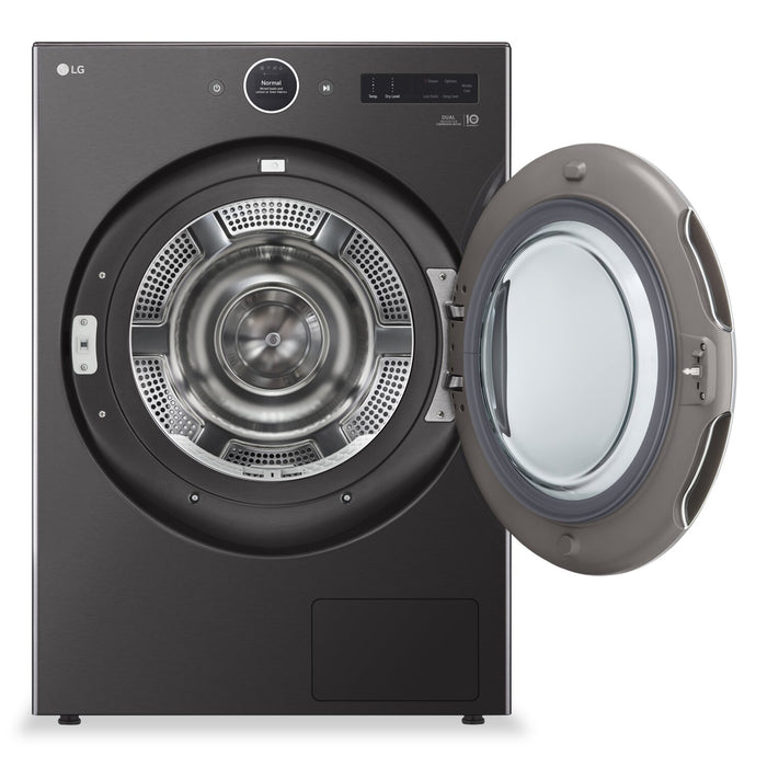 LG 7.8 Cu. Ft. Heat Pump Dryer - Black Steel - Stackable - DLHC6702B