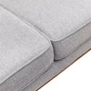 Kort & Co. Kassia 80" Linen-Look Fabric Condo Size Sofa with Wood Base and Legs - Grey | Sofa Kassia de Kort & Co. de 80 po de format condo en tissu d’apparence lin avec base et pattes en bois - gris