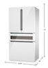 Bosch 800 Series 36" 20.5 Cu. Ft. Counter-Depth French Door Refrigerator with Dual Compressor - White  | Réfrigérateur Bosch de série 800 de 20,5 pi3 et de 36 po de profondeur comptoir à portes françaises avec compresseur double - blanc