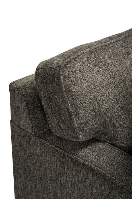 Made in Canada Lennox 57\" Chenille Fabric Loveseat with Reversible Cushions and Accent Pillows - Grey