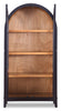 Kort & Co Aeris 36" Arched Curio Cabinet with Glass Doors – Matte Black and Natural Oak  | Armoire vitrée arquée Aeris de Kort & Co. avec portes en verre - noir mat et chêne naturel