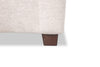 Mallie 36" Chenille Fabric Chair with Rolled Arms and Wood Legs - Shell White | Fauteuil Mallie de 36 po en tissu de chenille avec accoudoirs enroulés et pattes en bois - blanc coquillage