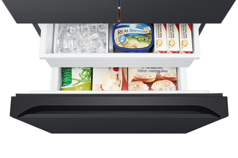 Samsung 33\" 17.5 Cu. Ft. Counter-Depth French-Door Refrigerator - Black Caviar Matt - RF18A5101MT/AA