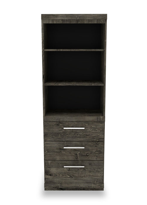 Camden 102.7\" 3-Piece Entertainment Centre with Storage and Cable Management for TVs up to 60\" - Alabaster Oak
