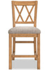 Archer 5pc Counter-Height Dining Package with 72-108"W Extension Table & 4 Chairs - Light Brown | Ensemble de salle à manger Archer 5 pièces de hauteur comptoir avec table à rallonge, 72 po à 108 po et 4 chaises - brun clair