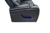 Elite 86" Genuine Leather Massage Power Reclining Sofa with Immersive Audio and Power Headrests - Black | Sofa de massage à inclinaison électrique Elite de 86 po en cuir véritable avec son immersif et appuie-têtes électriques - noir