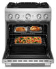 KitchenAid 4.1 Cu. Ft. Dual Fuel Range with No Preheat Air Fry Mode – Stainless Steel - KFDS930SSS	 | Cuisinière hybride KitchenAid de 4,1 pi3 avec mode de friture à air sans préchauffage - acier inoxydable - KFDS930SSS