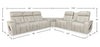 Zen 3-Piece Leather-Look Fabric Power Reclining Sectional with Massage, Drop-Down Console and Refrigerator - Apricot | Sofa sectionnel à inclinaison électrique Zen 3 pièces en similicuir avec massage, console rabattable et compartiment réfrigéré - abricot