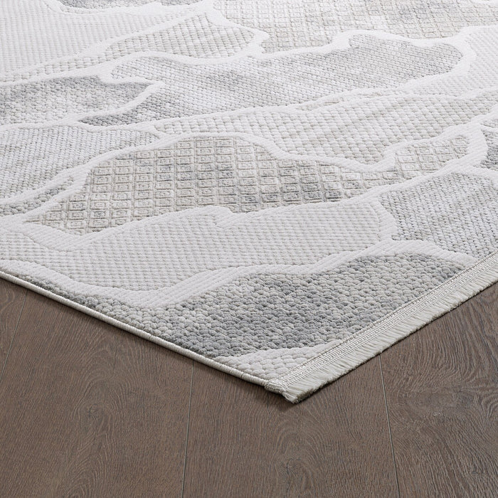 Cove Waves Grey Area Rug - 5'3\" x 7'7\"