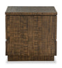 Elm 22” Rustic Pine End Table with Storage - Brown | Table de bout rustique Elm de 22 po en pin - brune