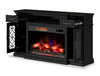 Zenith 64" Electric Fireplace TV Stand with Storage for TVs up to 70" - Black | Meuble pour téléviseur Zenith de 64 po avec foyer électrique et rangement, pour téléviseurs jusqu’à 70 po - noir