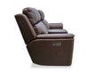 Vibe 76" Genuine Leather Massage Power Reclining Loveseat with Immersive Audio and Power Headrests - Brown | Causeuse de massage à inclinaison électrique Vibe de 76 po en cuir véritable avec son immersif et appuie-têtes électriques - brune