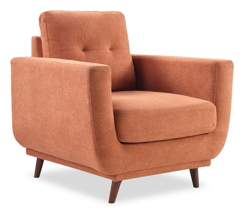 Cosmo 34" Fabric Chair with Tufted Back Cushion - Orange 