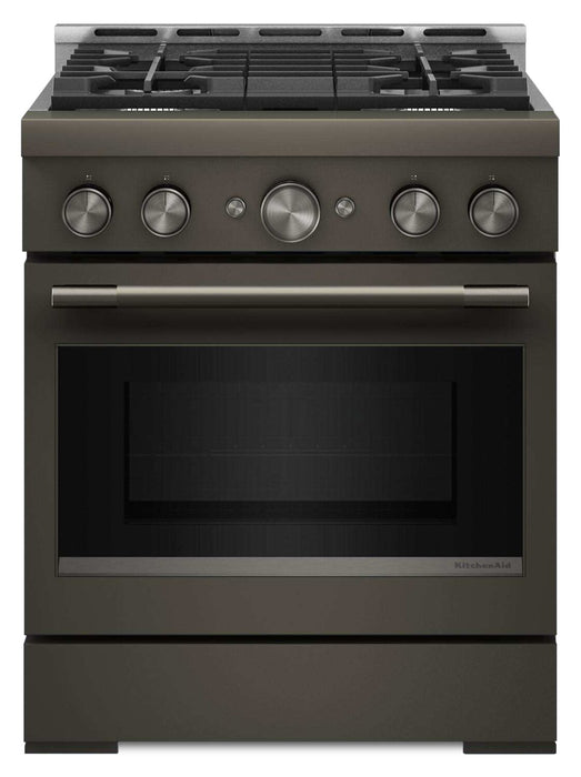 KitchenAid 4.1 Cu. Ft. Gas Range with No Preheat Air Fry Mode – Black Ore - KFGS930SBE