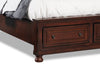Chelsea Platform Storage Bed with Headboard & Frame, Cherry Brown - Queen Size | Lit plateforme de rangement Chelsea avec tête de lit et cadre de lit, brun cerisier - format grand lit