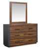 Scott Living Dante 5pc Bedroom Set with Bed, Dresser & Mirror, Brown - Queen Size | Ensemble de chambre à coucher Dante de Scott Living 5 pièces avec lit, commode et miroir, brun - format grand lit