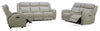 Reign 87" Top-Grain Genuine Leather Power Reclining Sofa with USB Ports - Deltona Moonshine Taupe | Sofa à inclinaison électrique Reign de 87 po en cuir véritable de qualité supérieure avec ports USB - taupe clair de lune Deltona