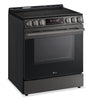 LG 6.3 Cu. Ft. Smart Electric Range with Air Fry – Black Stainless Steel - LSEL6333ZE  | Cuisinière intelligente électrique LG de 6,3 pi3 avec friture à air - acier inoxydable noir - LSEL6333ZE