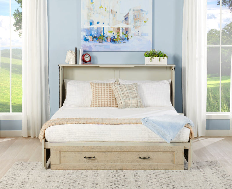 Parker Cabinet Bed, Brushed Driftwood - Queen Size