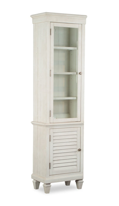 Baron 114\" Rustic 4-Piece Pine Entertainment Centre with Storage and Cable Management for TVs up to 70” - Alabaster