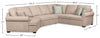 Scott Living Haven 3-Piece Left-Facing Chenille Fabric Cuddler Sleeper Sectional - Taupe | Sofa-lit sectionnel enveloppant de gauche Haven de Scott Living 3 pièces en tissu de chenille - taupe