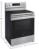 LG 6.3 Cu. Ft. Smart Electric Range with Air Fry - Stainless Steel - LREN6323YE | Cuisinière intelligente électrique LG de 6,3 pi³ avec friture à air - acier inoxydable - LREN6323YE