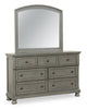 Chelsea 6pc Bedroom Set with Storage Bed, Dresser & Mirror, Grey - King Size | Ensemble de chambre à coucher Chelsea 6 pièces gris avec lit de rangement, commode et miroir - format très grand lit