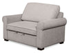 Scott Living Haven 55" Chenille Fabric Sleeper Chair with Wood Legs - Grey |  Fauteuil-lit convertible Haven de Scott Living de 55 po en tissu de chenille avec pattes en bois - grise