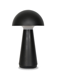 Beech 11” Modern Acrylic Portable Indoor/Outdoor Table Lamp with USB Port - Black