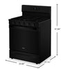 Whirlpool 5 Cu. Ft. Gas Range with Air Fry and Self-Clean - Black - WFGS5030RB  | Cuisinière à gaz Whirlpool de 5 pi³ avec friture à air et autonettoyage - noire - WFGS5030RB  | WFGS50RB