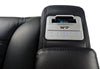 Zen 3-Piece Leather-Look Fabric Home Theatre Power Reclining Sectional with Massage and Storage Console - Black | Sofa sectionnel à inclinaison électrique Zen 3 pièces de style cinéma maison en similicuir avec massage et console de rangement - noir