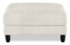 Lounge Modular 40" Chenille Fabric Ottoman – Beige  | Pouf modulaire Lounge de 40 po en tissu chenille - beige