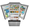 Midea 22.6 Cu. Ft. 33” Counter-Depth French Door Refrigerator with Ice Maker - MRF23I7AST | Réfrigérateur Midea de 22,6 pi3 et de 33 po de profondeur comptoir à portes françaises avec machine à glaçons - MRF23I7AST