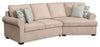 Scott Living Haven 2-Piece Right-Facing Chenille Fabric Cuddler Sectional - Taupe | Sofa sectionnel enveloppant de droite Haven de Scott Living 2 pièces en tissu de chenille - taupe