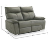 Matteo 64" Genuine Leather Power Reclining Loveseat - Aviarah Grey | Causeuse à inclinaison électrique Matteo de 64 po en cuir véritable - gris Aviarah