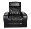 Elite 38" Genuine Leather Massage Power Reclining Chair with Immersive Audio and Power Headrest - Black | Fauteuil de massage à inclinaison électrique Elite de 38 po en cuir véritable avec son immersif et appuie-tête électrique - noir