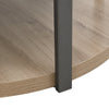 Felicity 36" Round Coffee Table with Shelf and Casters - Grey | Table à café ronde Felicity de 36 po avec tablette et roulettes - grise