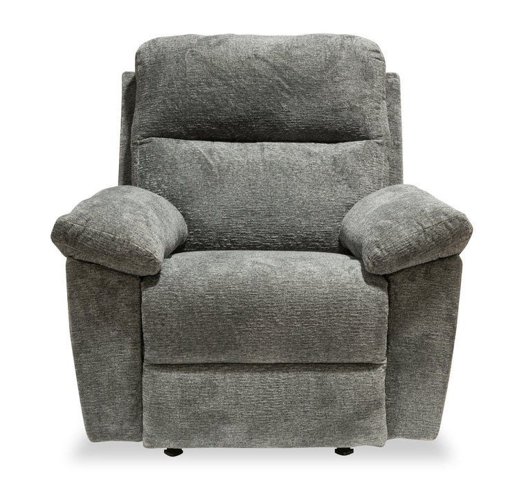 Made in Canada Oliver 40\" Chenille Fabric Power Reclining Chair with USB Port - Addison Pewter Grey