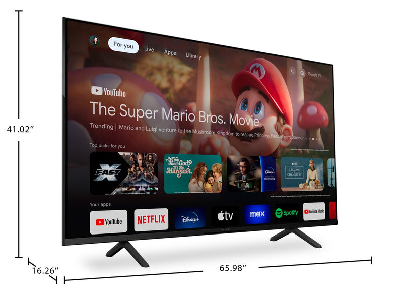 SONY 75\" Bravia 3 LED 4K UHD Smart Google TV (K75S30) - 2024 Model