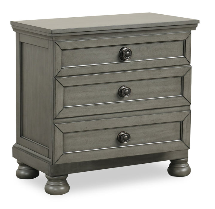 Chelsea Bedside 2-Drawer Nightstand, 28\"W x 28\"H - Grey