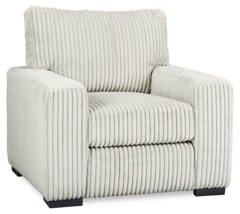 Willow 40\" Light Grey Fabric Chair with Track Arms and Reversible Seat and Back Cushions