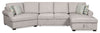 Scott Living Haven 3-Piece Left-Facing Chenille Fabric Cuddler Sleeper Sectional with Storage - Grey | Sofa-lit sectionnel enveloppant de gauche Haven de Scott Living 3 pièces en tissu de chenille avec rangement - gris
