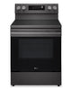 LG 6.3 Cu. Ft. Smart Electric Range with Air Fry - Black Stainless Steel - LREN6323ZE | Cuisinière intelligente électrique LG de 6,3 pi³ avec friture à air - acier inoxydable noir - LREN6323ZE