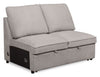 Scott Living Haven 3-Piece Left-Facing Chenille Fabric Cuddler Sleeper Sectional with Storage - Grey | Sofa-lit sectionnel enveloppant de gauche Haven de Scott Living 3 pièces en tissu de chenille avec rangement - gris